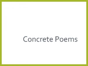 Whats a concrete poem