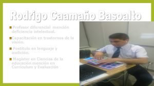 Profesor diferencial mencin deficiencia intelectual Capacitacin en trastornos