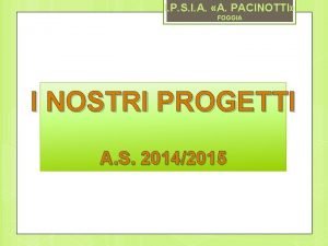 Istituto pacinotti foggia