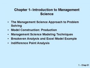 Introduction to management science chapter 1 solutions