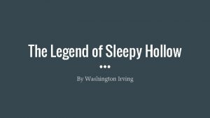 Symbolism in the legend of sleepy hollow