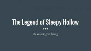 Where was sleepy hollow born