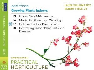 Corrigé de l'horticulture pratique 7e édition