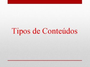 Conteudos conceituais