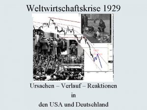 Weltwirtschaftskrise 1929 verlauf