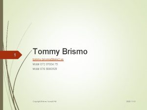 Tommy brismo