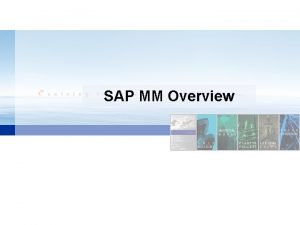 Sap mm overview