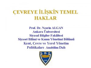 EVREYE LKN TEMEL HAKLAR Prof Dr Nesrin ALGAN