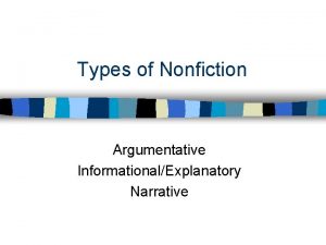Types of nonfiction prose