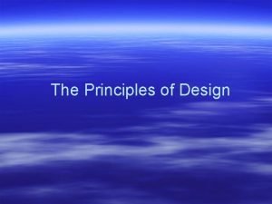 Sarswela principles of design