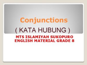 Kata hubung meaning in english