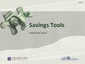 Savings tools definition