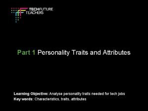 Personality attribute
