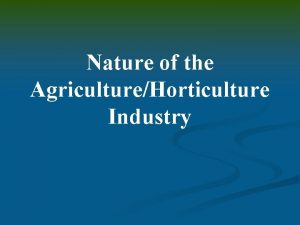 Agriculture terms