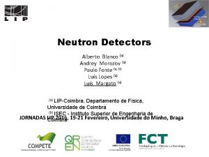 Neutron Detectors Alberto Blanco a Andrey Morozov a