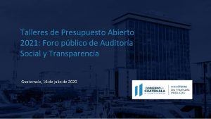 Presupuesto abierto 2021