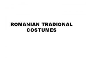 Romanian traditional clothing