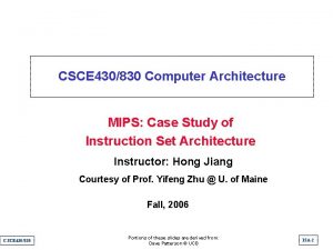 Mips instruction set Mips instruction set