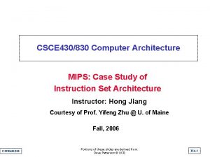 Mips instruction set