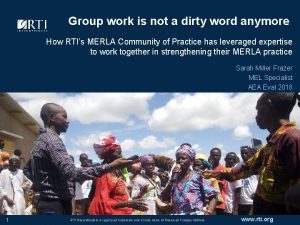 Group work is not a dirty word anymore