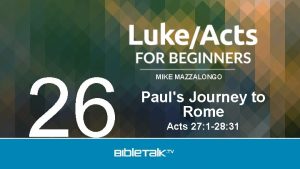 Paul's journey to rome map