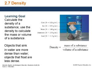 2 7 Density Learning Goal Calculate the density