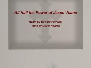 All hail the power of jesus name sda hymnal