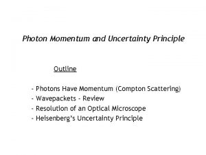 Do photons have momentum