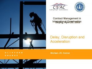 Contract Management in International Construction Beijing April 28