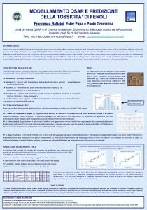 MODELLAMENTO QSAR E PREDIZIONE DELLA TOSSICITA DI FENOLI