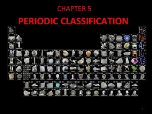 Characteristics of modern periodic table