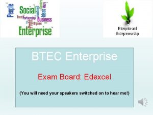 Btec enterprise past papers