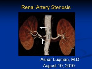 Artery stenosis