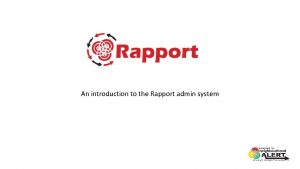 Introduction rapport