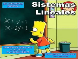 IES LPEZNEYRA CRDOBA MATEMATICAS APLICADAS A LAS CCSSII