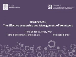 Herding Cats The Effective Leadership and Management of