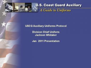 Coast guard auxiliary uniforms