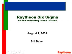 Raytheon six sigma Raytheon six sigma