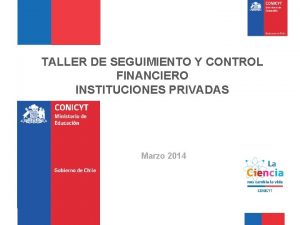 Seguimiento y control fondef