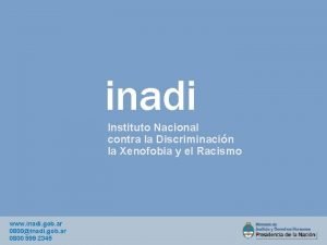 inadi Instituto Nacional contra la Discriminacin la Xenofobia