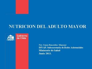 Peso y talla del adulto mayor