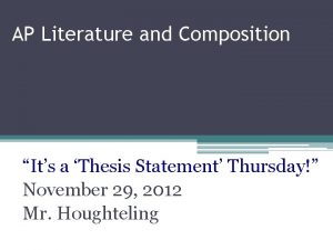 The awakening thesis statements