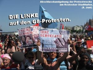 Abschlusskundgebung der Protestwoche am Rostocker Stadthafen 8 Juni