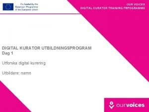 Digital kurator