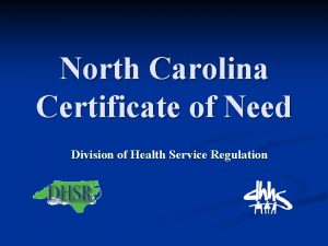 Certificate of need nc