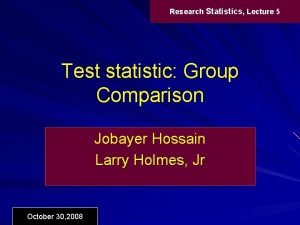Test statistic