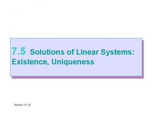 Existence and uniqueness theorem