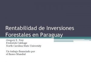 Inversiones forestales