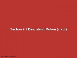 Chapter 2 section 1 describing motion answer key