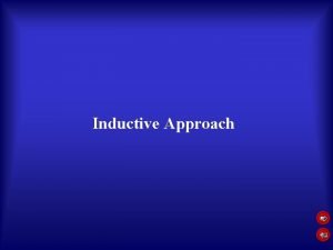 Inductive Approach Education philosophy Inductive Approach Teacher uses
